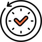 on time orange icon on time orange icon